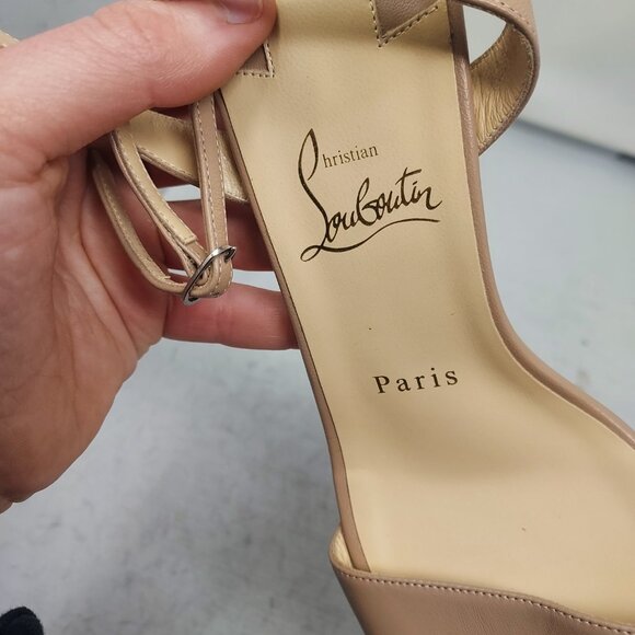 Christian Louboutin Loubigirl Nude Ankle Strap Heel Sandal - Picture 5 of 12